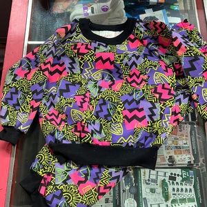 2PC Vintage Sweat Suit Size 4